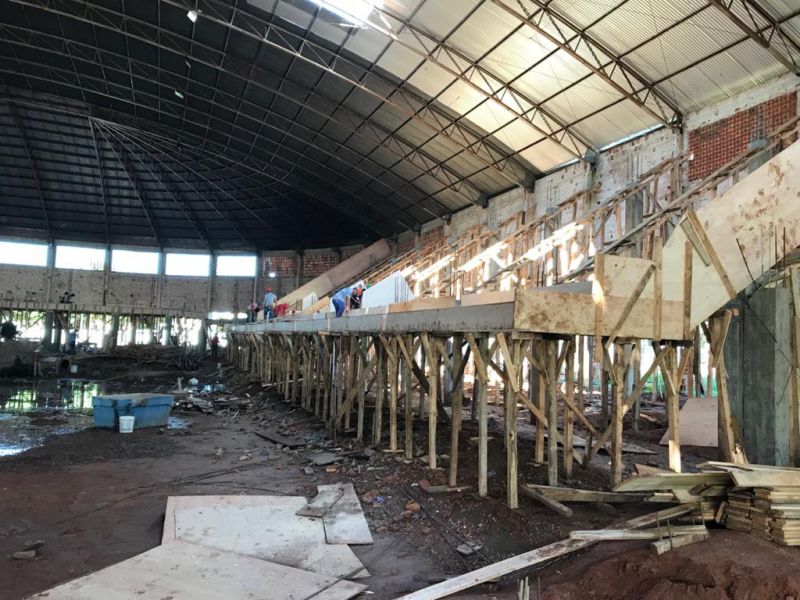 Respuesta a los desesperados: imponente estructura va dando forma al nuevo templo del deporte pedrojuanino