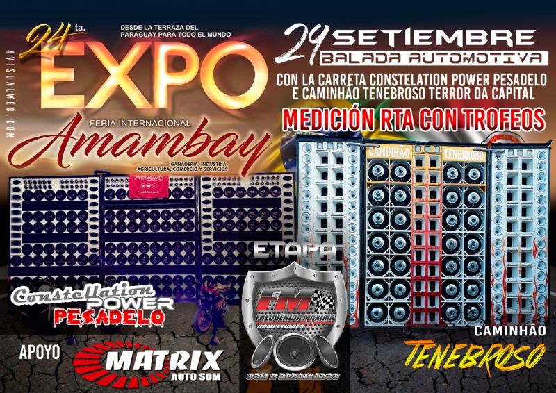 Gran balada de mega sonido automotor marca 3Âª jornada de la Expo Amambay 2019