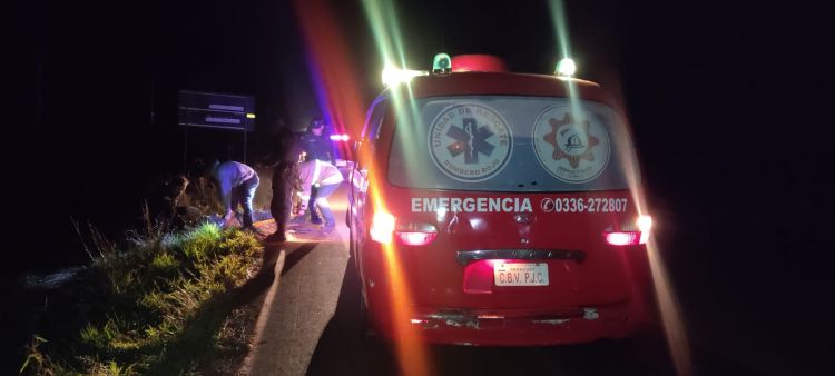 Un muerto y un herido sin gravedad sobre la ruta PY05 reportaron los Bomberos Voluntarios Azules