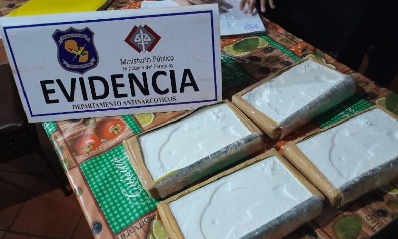  Brasileño preso sobre la línea Internacional con más de cuatro kilos de cocaína 