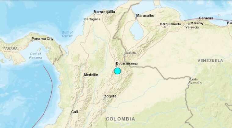 Temblor de magnitud 5,7 sacude Bogotá y ciudades del noreste de Colombia
